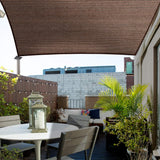 Eden's Decor Square 15' x 15' Brown Sun Shade Sail Canopy UV Block for Backyard Porch Pergola Lawn Garden Carport Eden's Decor