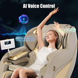 Artist hand Massage Chair Full Body, Zero Gravity Massage Chair SL-Track Shiatsu Massage Recliner Chair with 12 Modes, Bluetooth Speakers, Body Scan, Heating, Foot Roller, AI Control, Airbags, Khaki Artist hand