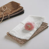 Ayuzawa Handmade Cloth Napkins 100% Cotton Napkins with Fringe，Delicate Handmade Cloth Napkins for Dinners, Parties, Weddings and More，18 x 18 Inch Set of 4 - White Ayuzawa