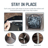 ANARACHON Leather Like Recliner Chair Covers Heavy Duty, 4 Pieces Lazy Boy Recliner Cover for Recliner Chair, Leather Cover for Recliner slipcovers Washable for Pets (Dark Brown) ANARACHON