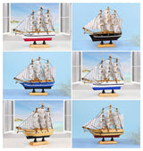 dedoot Wooden Sailboat 6 Pack Miniature Sailboat Model Ship Nautical Decor Tabletop Decorative Ornament for Ocean Theme Home Decor, 5.5x5x1.2 Inch dedoot