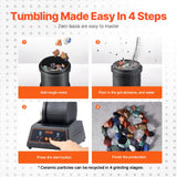 VEVOR Rock Tumbler Machine, 4 lbs Rock Polishing Machine, 9 Speed Settings 9-Day Polishing Timer Stone Tumbler, Direct Drive Motor Rock Polisher, Cold-rolled Steel Body, Rock Polisher for Adults Kids VEVOR