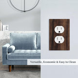 VGHOKO Outlet Covers Rustic Farmhouse Brown Wood Barn Door Decorative 1 Gang Duplex Light Switch Cover Plate Receptacle Wall Plate Electrical Switch Plate Covers for Bathroom Decor VGHOKO