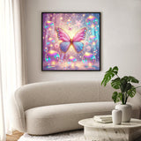 Diamond Art Kits for Adults Shiny Butterfly, DIY 5D Diamond Painting Kit for Beginners, Full Round Drill Gem Art Dots for Adults, Perfect for Home Wall Decor 14X14 Inch Okarina