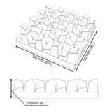 (2 Pack) — Sound Acoustic Studio Diffuser «Sirius» | 2D QRD | Diffusion - Reflection - Absorption - Soundproofing - Insulation | Wall Art Panel | (20"x20"x6" (50x50x15.3cm), Black) ua-acoustics