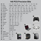 STREBITO Precision Screwdriver Set, 153 in 1 Electronics Tool Kit with Case, 140 PCS Magnetic Precision Bits - Computer, Laptop, iPhone, Macbook, PC, PS5, Game Controller, RC, Watch, Phone Repair Kit STREBITO
