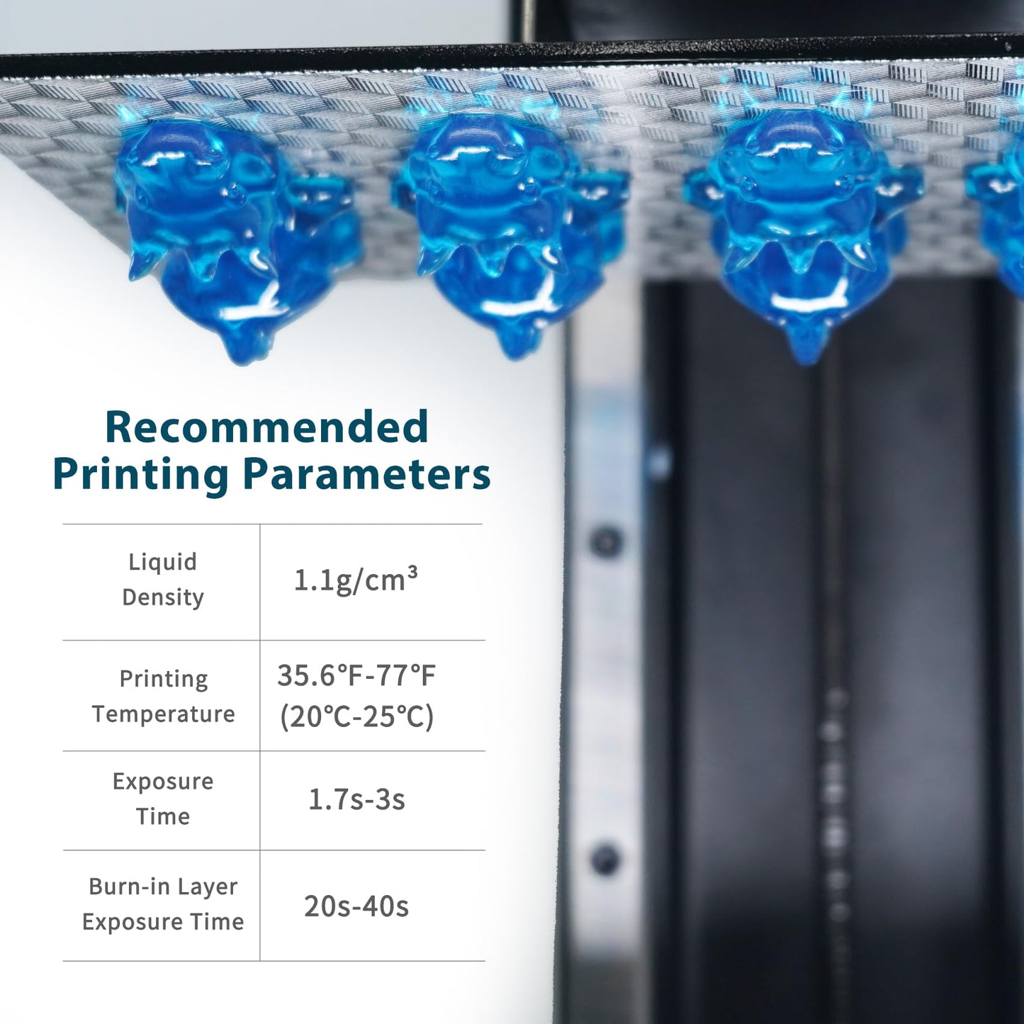 FUNCRECOL 3D Printer Resin Clear, High Transparent Fast UV-Curing 405nm 3D Resin for LCD/DLP/MSLA Resin 3D Printer, Low Odor High Precision 3D Printing Resin Clear Blue 1000G