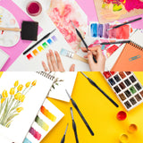 PANDAFLY Detail Paint Brushes Set, 15pcs Miniature Brushes for Fine Detailing & Art Painting - Acrylic, Oil, Watercolors & Paint by Number, Models, Face, Nail, Craft, Warhammer 40k PANDAFLY