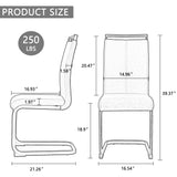 Baysitone Modern Dining Chairs Set of 4, Side Room Chairs, Kitchen with Faux Leather Padded Seat High Back, for Room,Kitchen, Living Light Grey Baysitone