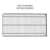 Alera 5-Shelf Wire Shelving Kit with Casters and Shelf Liners, 36w X 18d X 72h, Black Anthracite Alera