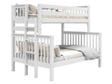 Bedz King BK961EL Bunk Bed, Twin over Full, White Bedz King
