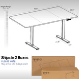 VIVO Electric Height Adjustable 71 x 36 inch Memory Stand Up Desk, Extra Deep Black Table Top, Black Frame, Standing Workstation with Preset Controller, 1B Series, DESK-KIT-1B7B-36 VIVO