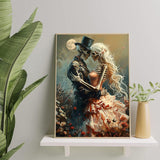 Axquilon Skeleton Diamond Art Kits for Adults - Skull Diamond Painting Kits for Adults Beginner, DIY 5D Full Drill Gem Art for Home Wall Decor 12x16 inch Axquilon