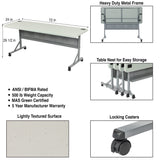 OEF Furnishings OEF Training Table, 72", Grey (OEFBPFT2472) OEF Furnishings