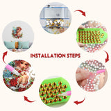 Hanging Diamond Art Kit for Adult, Christmas Angel, 5D Special Shaped Rhinestone Diamond Painting Ornament, Christmas Fairy, DIY Acrylic Diamond Art Painting Window Pendants Home Garden Wall Decor NEWENMO