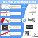 50ft Ninja Warrior Obstacle Course for Kids with Swing, Ninja Course for Kids Outside with 11 Accessories--Trapeze Swing, Climbing Net, Rope Ladder, Outdoor Playset with Monkey Bars ITEFDTUTNE