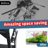 YEMOO Aquarium Stand 20-29 Gallon, 29 Gallon Fish Tank Stand with Aquarium Tools Organizer, 3 Tier Breeder Tank Stand with Storage Cabinet, Heavy Duty Metal Frame for 20 - 29 Gallon Long Aquarium YEMOO