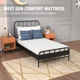 PayLessHere 5 Inch Twin Gel Memory Foam Mattress Fiberglass Free/CertiPUR-US Certified/Bed-in-a-Box/Cool Sleep & Comfy Support/Medium Firm mattresses PayLessHere