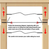 BLIKA 40 Pack T316 Stainless Steel Black Right&Left Handed Thread Swage Lag Screws for Wood Posts of 1/8" Deck Cable Railing Kit, Wire Railing Kit for Decks with Wrench, DIY Wood Baluster BLIKA