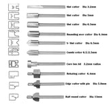 Bestgle 10Pcs Titanium Router Bits 1/8" Shank Carbide Engraving Milling Cutter Bit Set for Rotary Tools for DIY Woodworking, Carving, Trimming, Drilling Bestgle