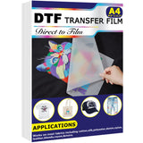DTF Transfer Film(8.3" x 11.7")20 Sheets PET Direct to Film Heat Transfer Paper for All DTF&DTG Printer,Matte DTF Film for Sublimation Black White Light Dark Fabric T-Shirt Agromusk