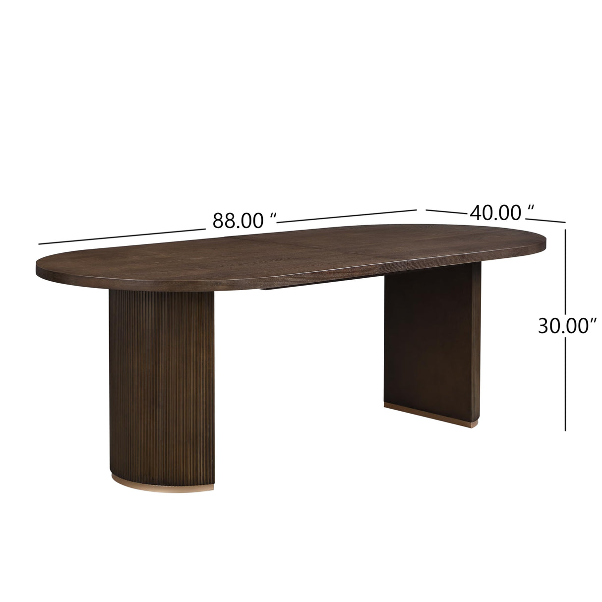 Christopher Knight Home Lancas Modern Minimalist Wooden Indoor Dining Table, Oval Top Dining Table Set for 6, Pedestal Dining Room/Kitchen Table, Ideal for Restaurant/Family Gatherings, Walnut Brown Christopher Knight Home
