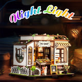 DIY Miniature House Kit,Tiny House Pet Shop with Furniture & LED,DIY Dollhouse Miniature Kit for Adults Teen,Mini House Building kit,3D Wooden Craft Mini Model Kit,Birthday Gifts Home Decor lovelyhome