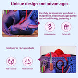 ZRINION Fantasy Dragon and Egg Large Yarn Bowl for Crocheting, Knitting, Perfect Gifts, 8.66" x 7.09" x 4.92" ZRINION