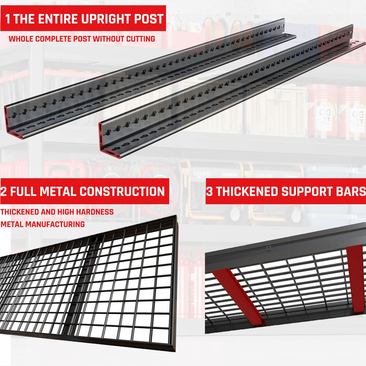 PMKES 67" Wide Garage Shelving Unit, 30" D Heavy Duty Garage Storage Shelves,3500 LBS Capacity, Industrial Adjustable Shelves for Basement,Kitchen,Warehouse, 2 Pack PMKES