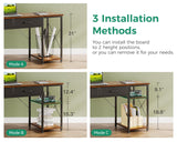 Coleshome Laptop Desk, 40 Inch Small Desk with Drawers & Power Outlet for Bedroom, Computer Desk Home Office Desk with Storage Shelves, Reversible Study Table for Small Spaces, Rustic Brown Coleshome