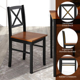 Tangkula 5-Piece Mid-Century Modern Dining Table Set for 4, Wooden Kitchen Table and Chairs, Compact Rubber Wood Dining Room Set for Small Spaces, Kitchen & Living Room Tangkula