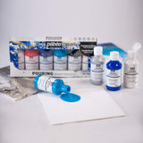 Pébéo Acrylic Pouring Paint Starter Kit - Art and Painting Supplies, Ready-To-Pour Fluid Medium, 118 Milliliter Bottles, Set of 6 Assorted Colors PEBEO