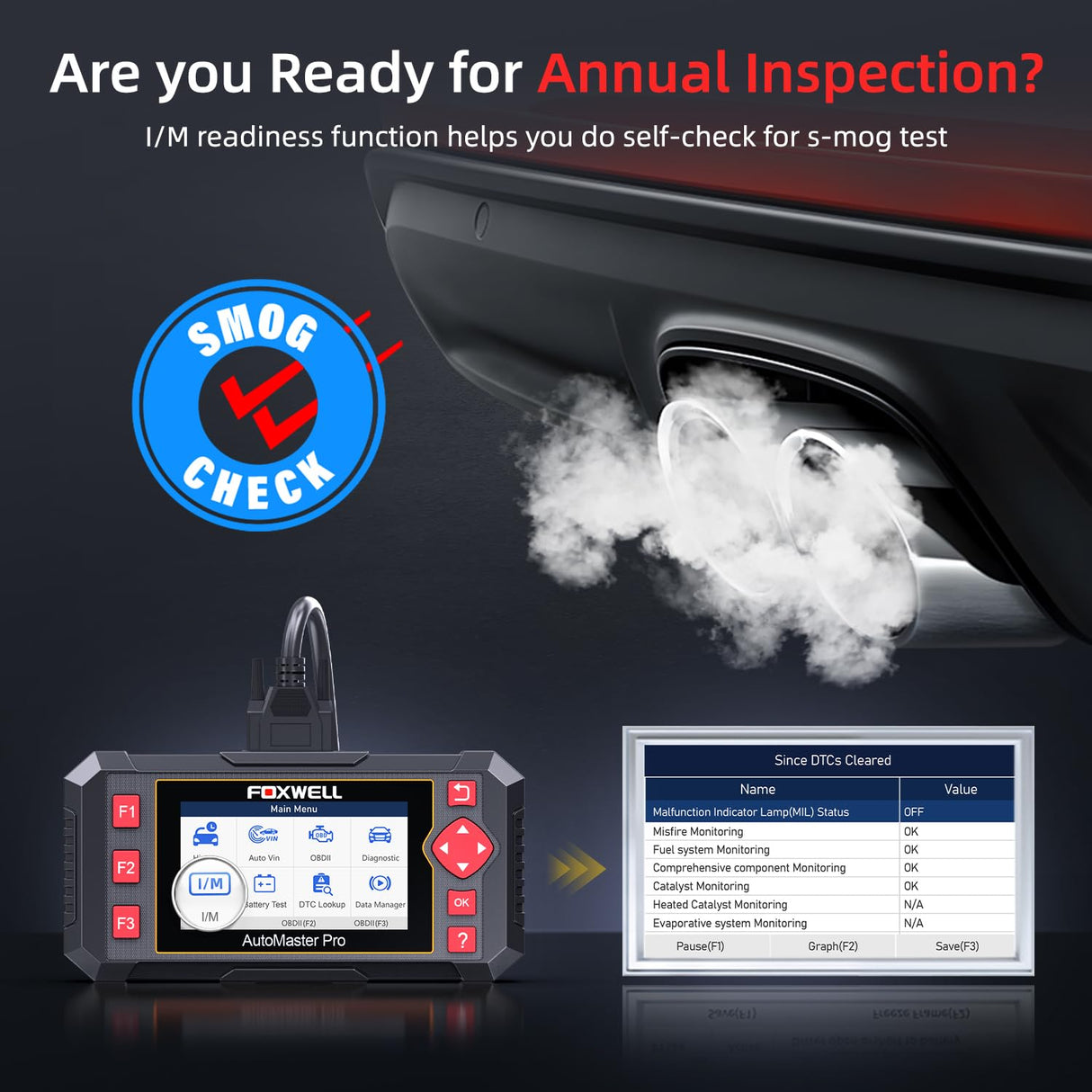 FOXWELL Car Scanner NT604 Elite OBD2 Scanner ABS SRS Transmission, Check Engine Code Reader for Cars and Trucks, Diagnostic Scan Tool with SRS Airbag, Automotive Diagnostic Tool with Live Data FOXWELL