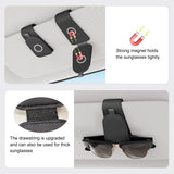 Sotfamily Sunglass Holder for Car Visor, Suede Cloth Magnetic Sunglass Organizer for Car Accessories, 2 Packs, Black Sotfamily