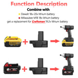 DM18GL Battery Adapter, Compatible for Dewalt 18v-20v & for Milwaukee Milwaukee M18 18v Batteries, Convert to Craftsman19.2 Volt Battery, Use for Craftsman 19.2V Nickel Power Tools Echoyee