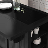 Nantucket Distressed Black Kitchen Island by Home Styles homestyles