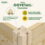 Greenes Fence Original Pine Raised Garden Bed, 2' x 4' x 10.5" - Made in USA with American Pine Greenes Fence