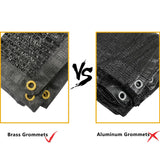 90% Shade Cloth, 6.5x15ft Sunblock Garden Shade Cloth with Grommets for Plants Greenhouse Vegetables Shade Netting Patio Shade Mesh Tarps for Outdoor Sun Shade Cover Fabric POYEE