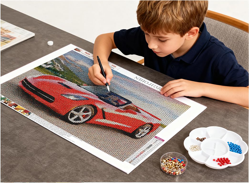 NIHO-JIUMA Diamond Painting Kits Sports Car, DIY 5D Full Drill Diamond Art Gift for Adult/Teen, Home Decoration (30 X 40 cm / 12 X 16 inches) NIHO-JIUMA