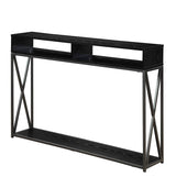 Convenience Concepts Tucson Deluxe Console Table with Shelf, Black/Black Convenience Concepts
