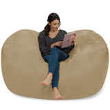 Chill Sack Bean Bag Chair: Huge 6' Memory Foam Furniture Bag and Large Lounger - Big Sofa with Soft Micro Fiber Cover - Camel Chill Sack