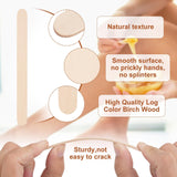 VEIDIA 2000 Pcs 4.5" Wooden Craft Sticks, Ice Cream Sticks,Natural Wood Popsicle Stick for Waxing, DIY Wood Crafts, Hair Removal and Waxing Supplies, Paint Stirrer, Art Projects and Ice Pop Sticks VEIDIA