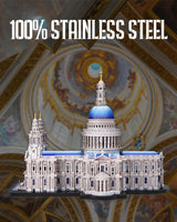 Piececool 3D Metal Puzzles for Adults, St. Paul's Cathedral Metal Model Kit, London Cathedral Architecture Building Kits, DIY Hobbies Crafts for Adult Family Time,Home Decor Best Gifts Piececool
