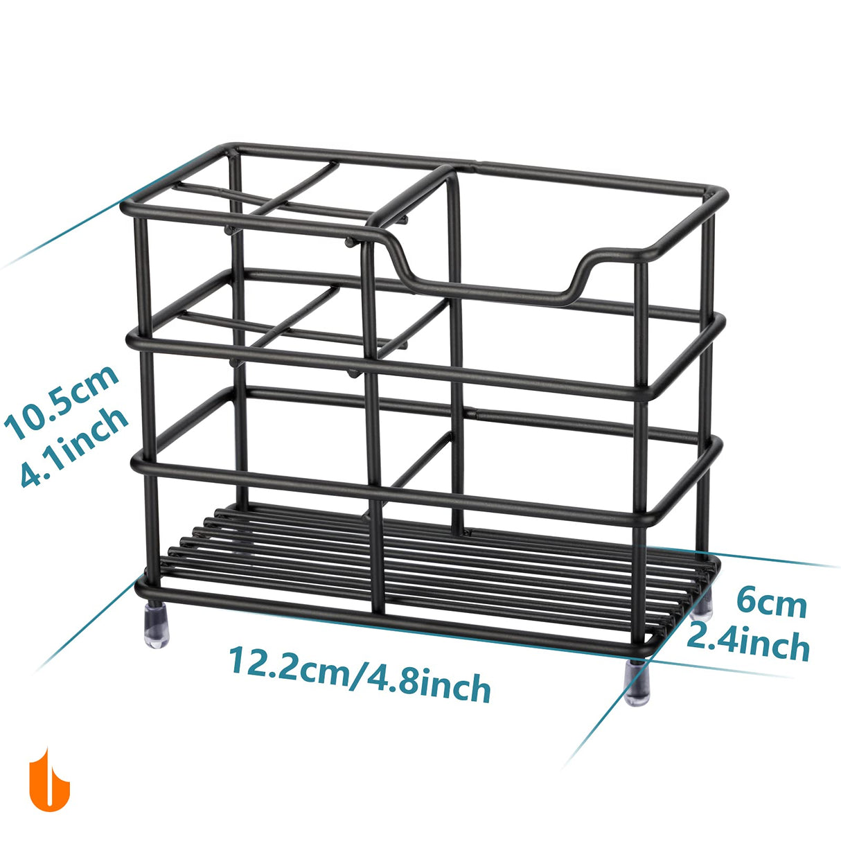 Urbanstrive 304 Stainless Steel Bathroom Toothbrush Holder Toothpaste Holder Stand Bathroom Accessories Organizer, Black Urbanstrive