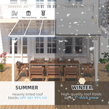 AECOJOY 12' x 10' White Pergola Gazebo, Large Wall Mounted Pergolas and Gazebos on Clearance, Outdoor Patio Lean to Hard Top Gazebo Metal Awnings for Decks,Patio, Porch, Backyard and More AECOJOY