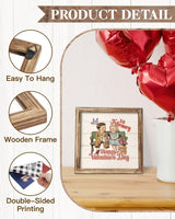 Putuo Decor Interchangeable Season Framed Wall Art Set, Seasonal Welcome Printed Signs, Rustic Holiday Home Table Decor Wall Hanging Signs for Living Room, Kitchen, Office, Farmhouse Putuo Decor