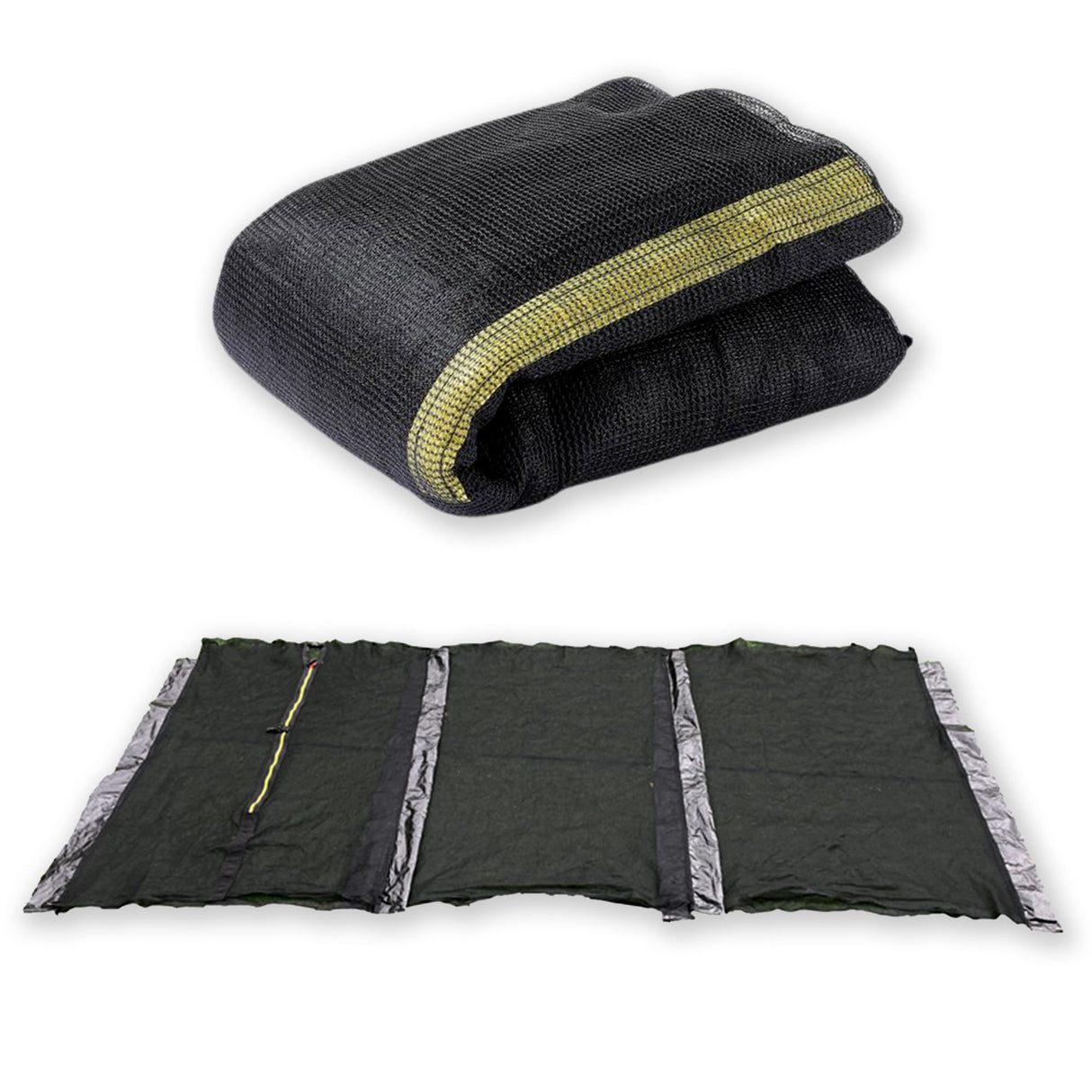 SUOGROLI Trampoline Safety Net, 4/4.6/5/6/8/10/12/13/14/16FT Garden Trampoline Replacement Fences, Kids Protective Net,244cm-6Poles-8ft,Black SUOGROLI