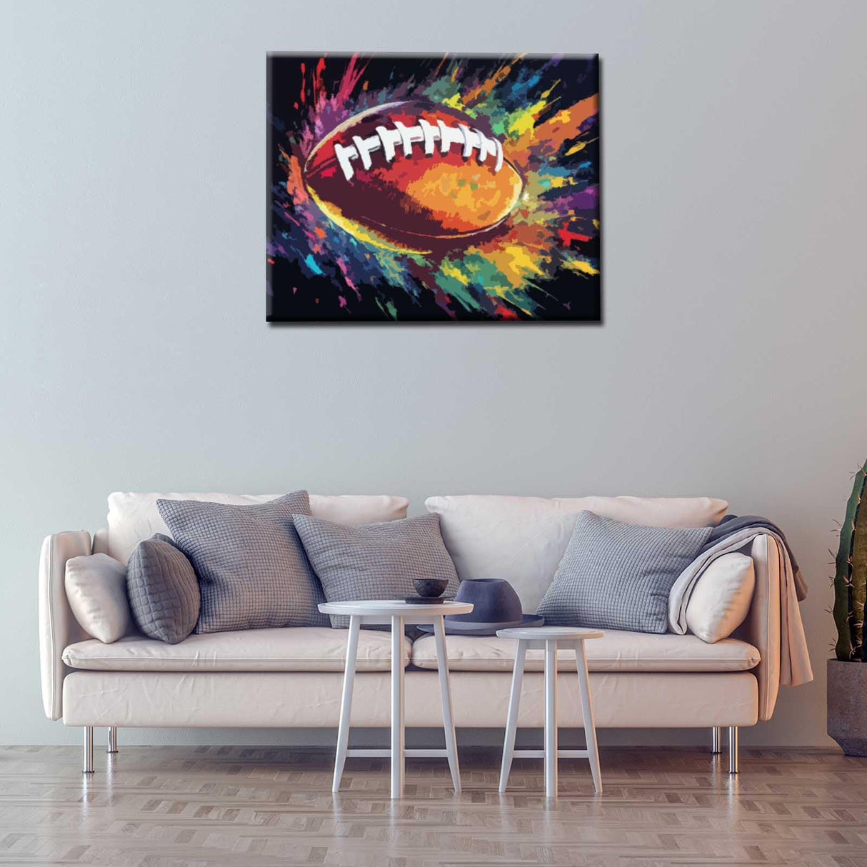 Tucocoo Rugby Sport Paint by Numbers Kits Canvas for Adults DIY Oil Painting for Boys,Students,Adults&Beginners DIY Acrylic Painting Gift Kits Drawing Paintwork with Paintbrushes16x20inch No Frame Tucocoo