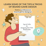 DIY Board Game Kit - Make Your Own Board Game Kit with Double-Sided Blank Game Board, Blank Board Game Box, Board Game Pieces, Board Game Accessories da Vinci's Room