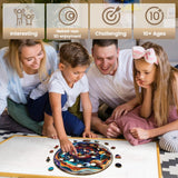 Wooden Puzzle for Adults-Wooden Puzzle Unique Shape Advanced 3D Universe Wooden Jigsaw Puzzle for Adults and Kids,Best Gift,Wood Puzzles,Challenge Wooden Jigsaw Puzzle (L-13.4 * 13.4in-300pcs) Welsky